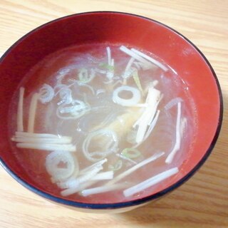 春雨とえのきとねぎの中華スープ